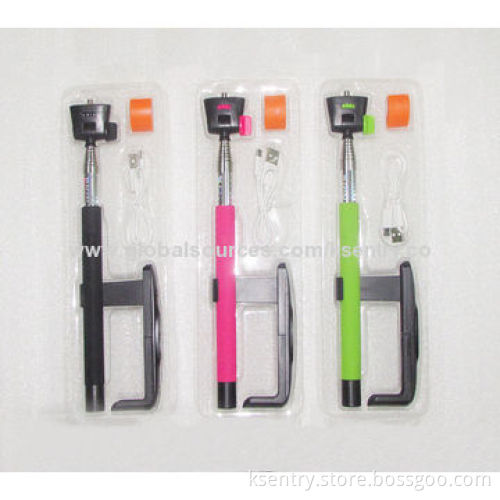 Built-in Remote Shutter Bluetooth Selfie Stick for iPhone and Samsung, Smartphones